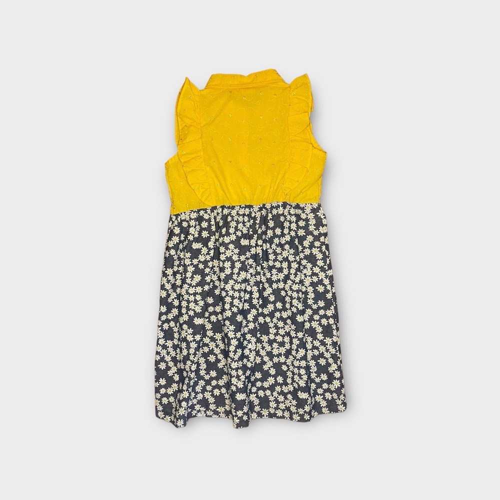 Penelope Mack Daisy Print Chambray Ruffle Dress - Picture 3 of 3